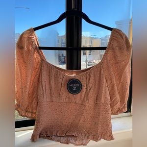 Pink Flower Crop Top